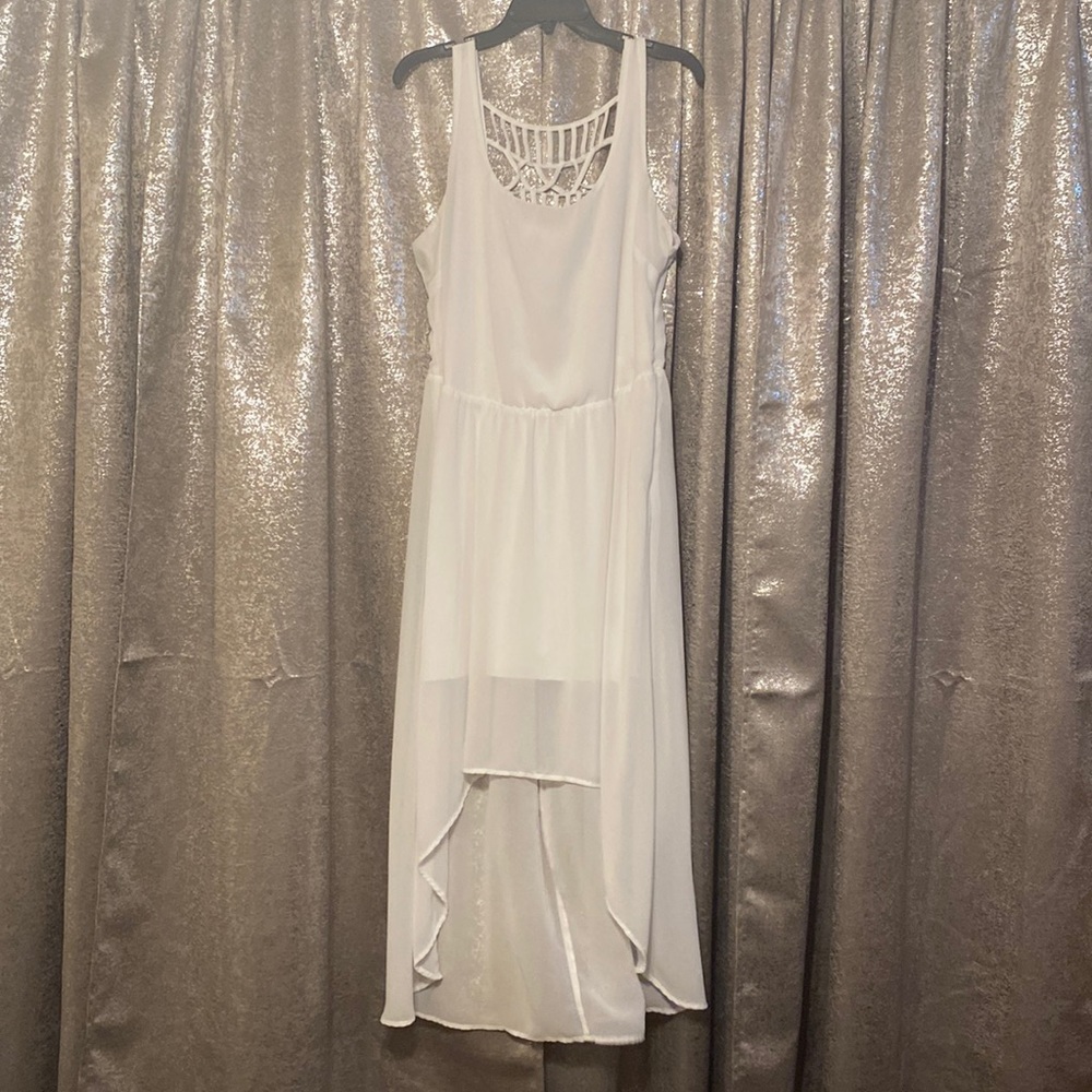 White Dress with Intricate Back Detail
